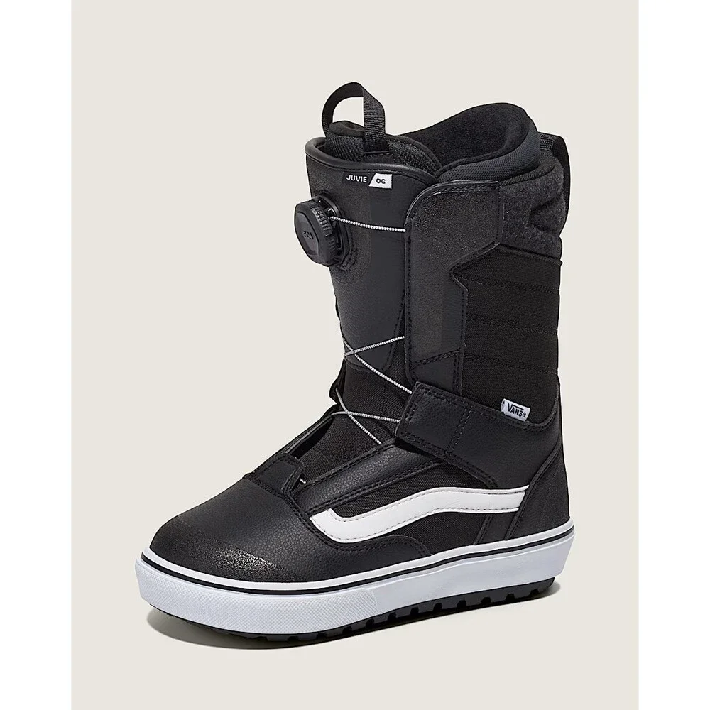 Vans Juvie OG VN0A4UVUBA2 Kids US 4 Black White Mid-Calf Snowboard Boot JOBB096